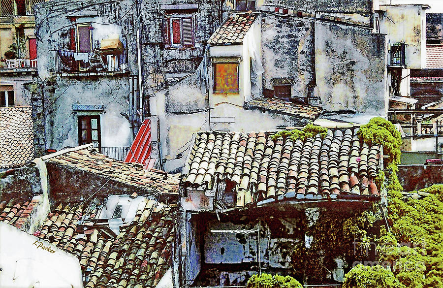 Impressionism Photograph - Sicilian Rooftops by Linda Parker