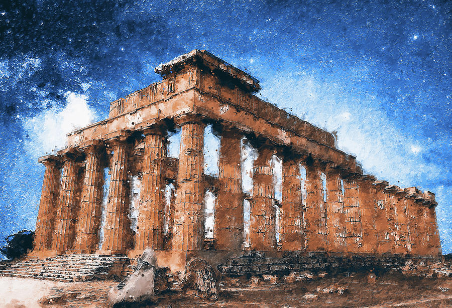 Sicily, Agrigento and the Valley of the Temples - 22 Painting by AM FineArtPrints