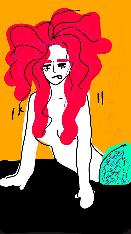 Sick Mermaid Digital Art by Madeline Dillner