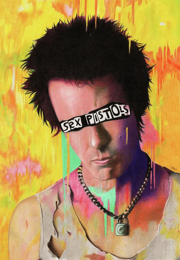 Abstract Drawing - Sid Vicious by JPW Artist