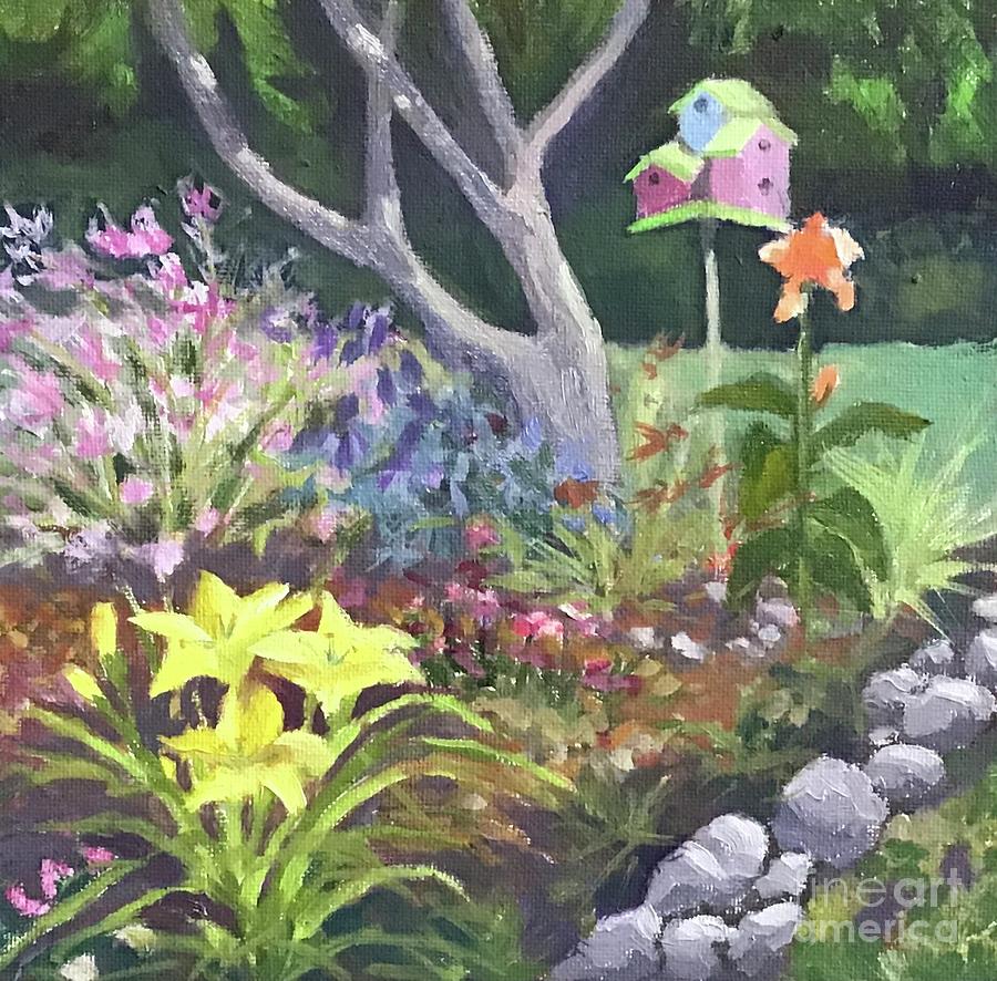 Side Garden Splendor Painting by Anne Marie Brown