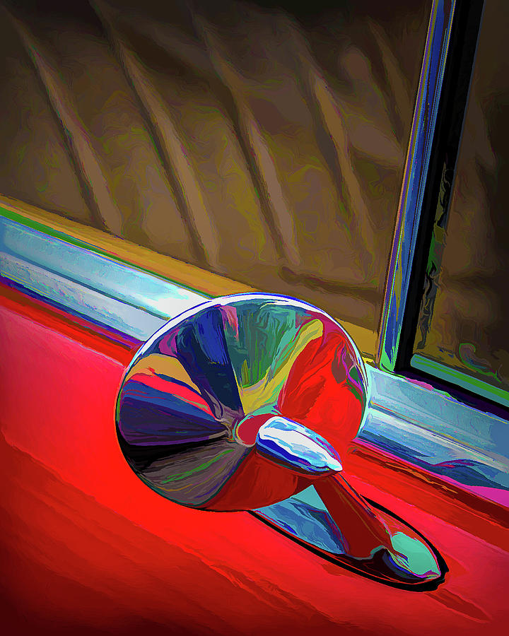 Side mirror of a 57 Chevy Photograph by Alan Goldberg