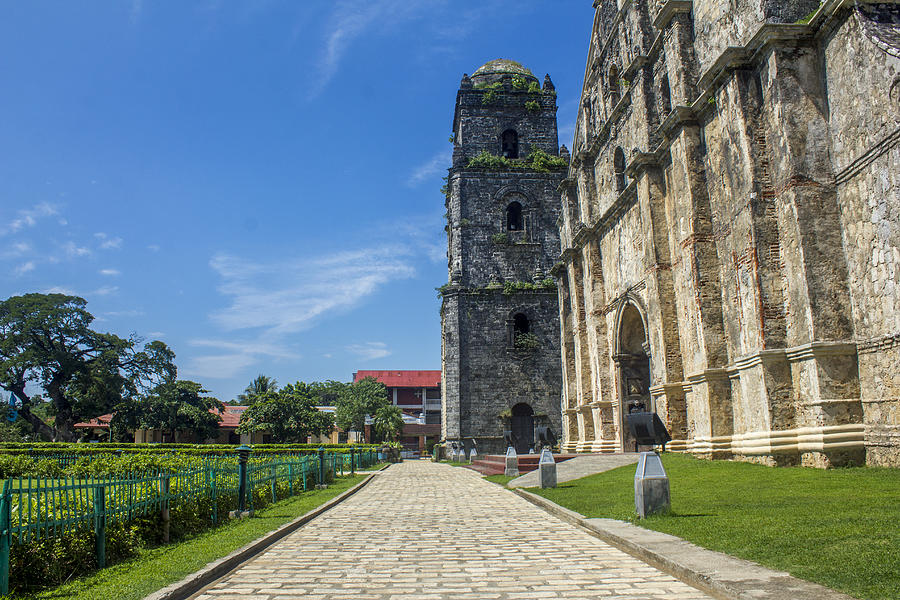 Side road of Paoay Chruch Photograph by Chris Dela Cruz