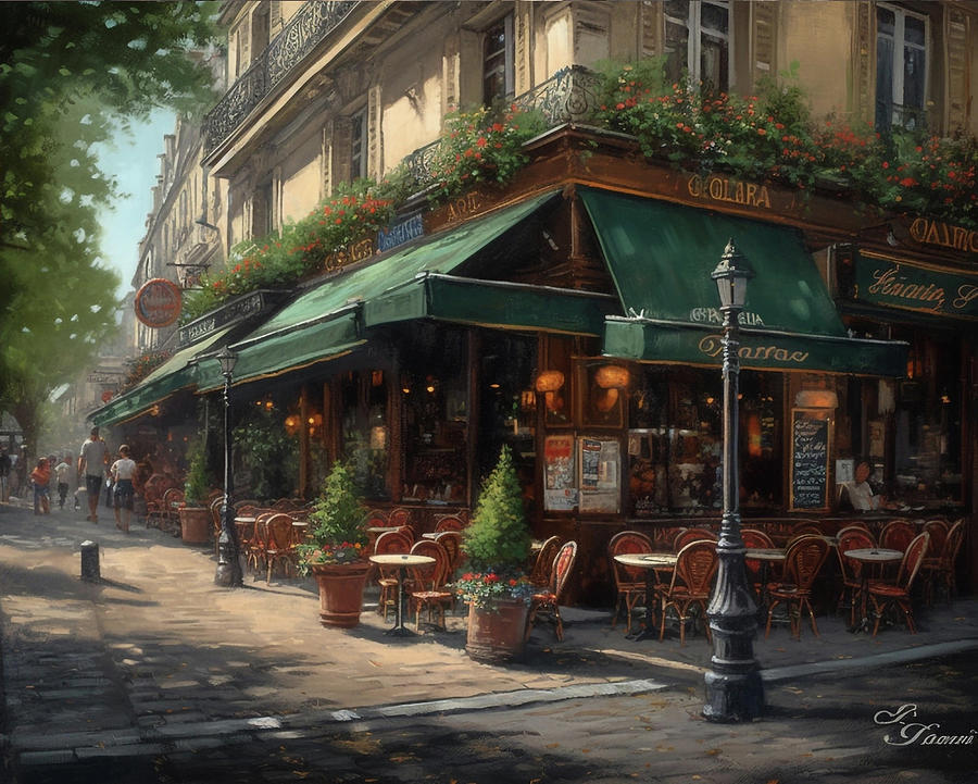 Side Street Cafe Painting by Arthur Dorety - Fine Art America