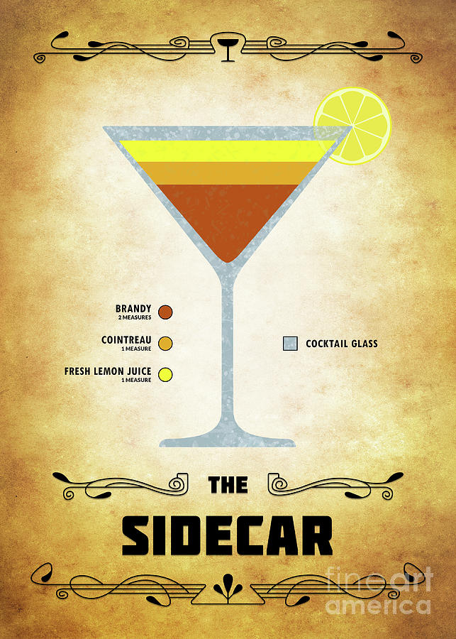 Sidecar Cocktail - Classic Digital Art by Bo Kev
