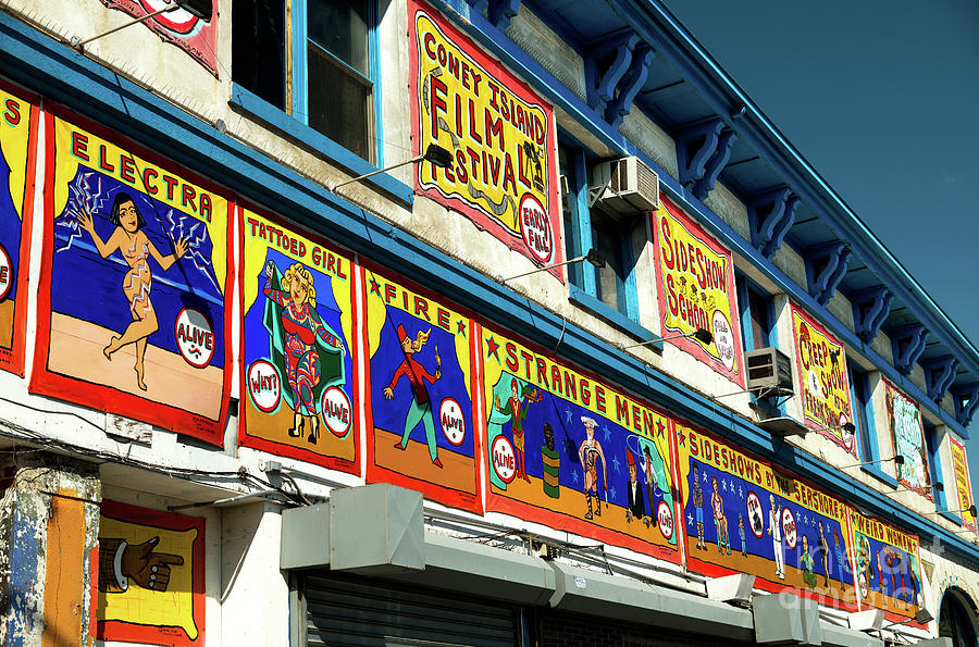 Sideshow Colors in Coney Island Photograph by John Rizzuto