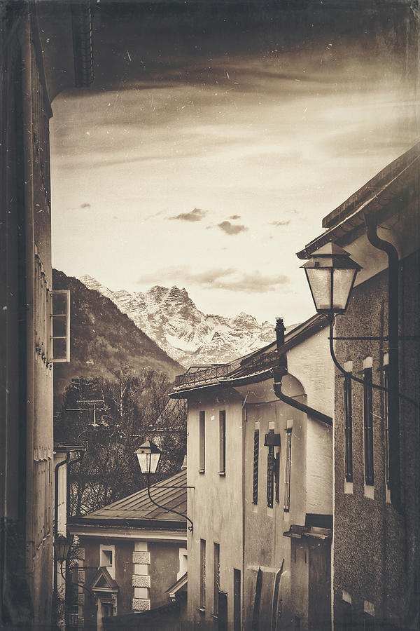Sidestreets Of Salzburg Austria Vintage Photograph