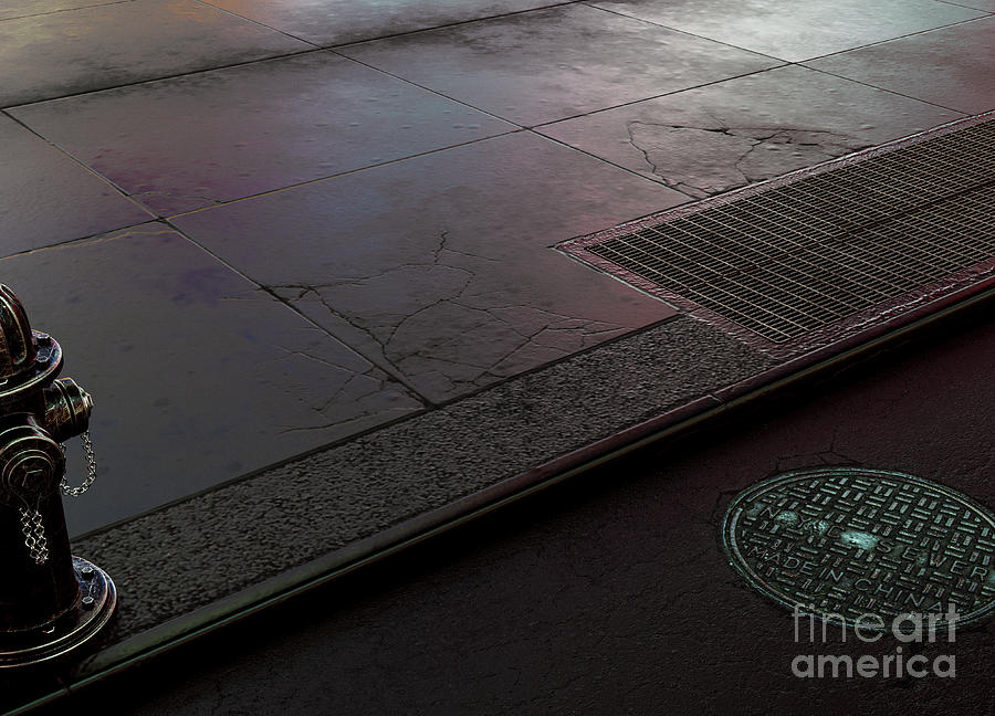 Sidewalk And Street Backdrop Digital Art by Allan Swart - Fine Art America