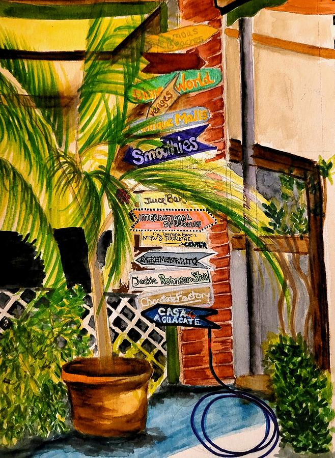 Sidewalk Cafe Painting by Monica Habib