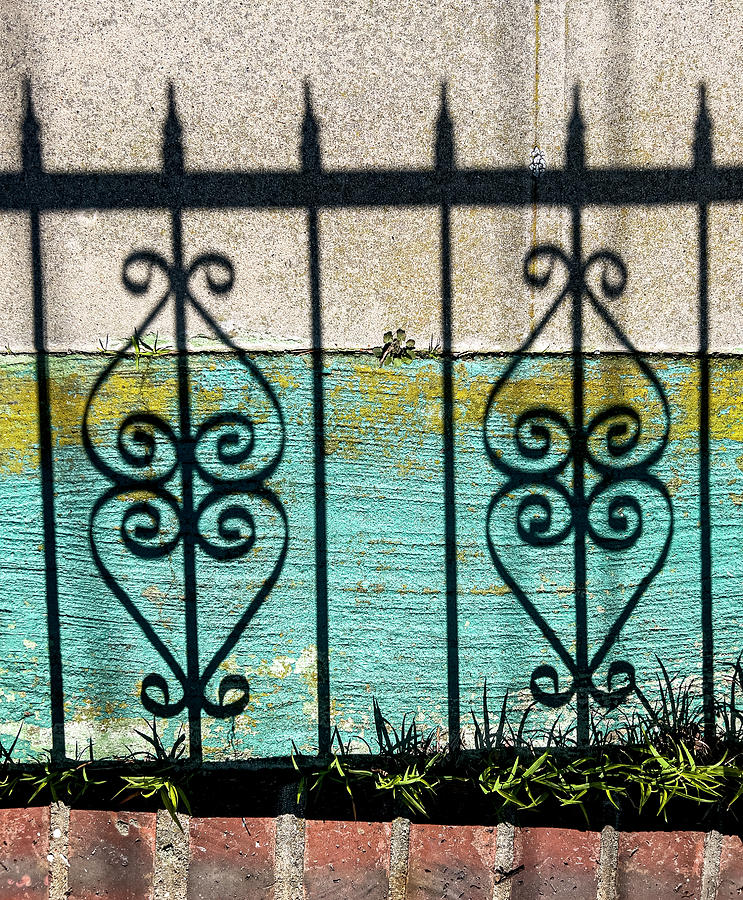 Sidewalk Fence Shadows Photograph by Craig Brewer