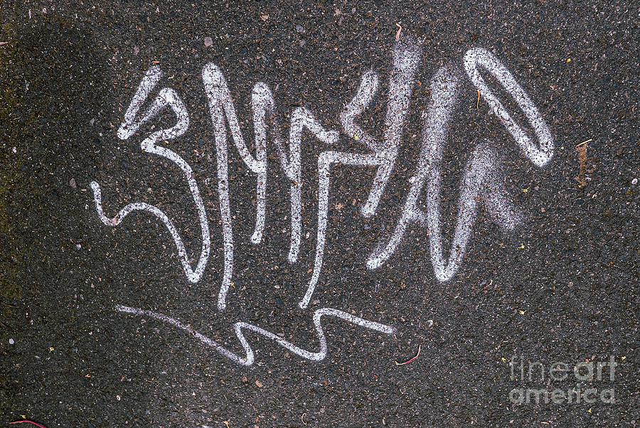 Sidewalk Graffiti  Photograph by Frank Winters