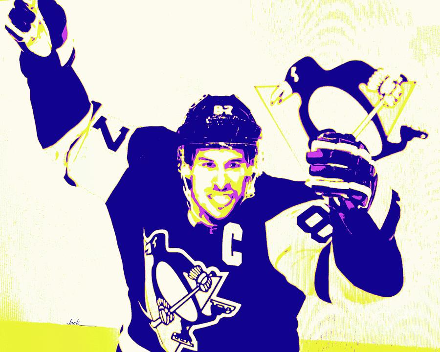 Crosby Painting - Sidney Crosby 2021 by Jack Bunds Crosby Painting - Sidney Crosby 2021 by Jack Bunds
