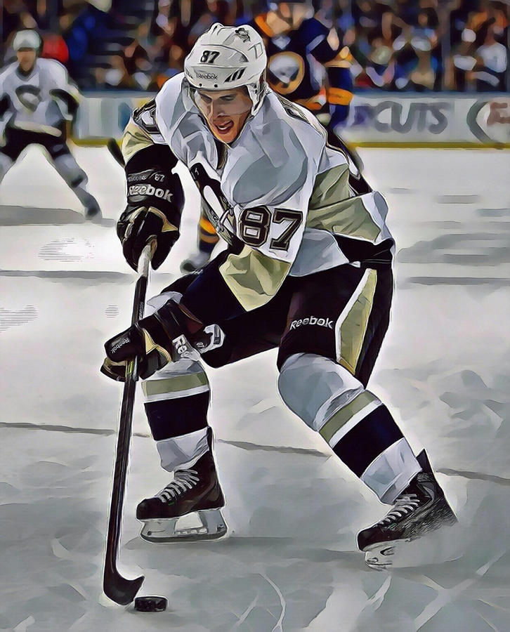 Sidney Crosby Pittsburgh Penguins Abstract Art 1 Mixed Media by Joe ...