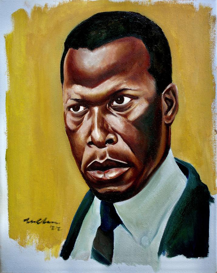 Sidney Poitier Painting by Martel Chapman