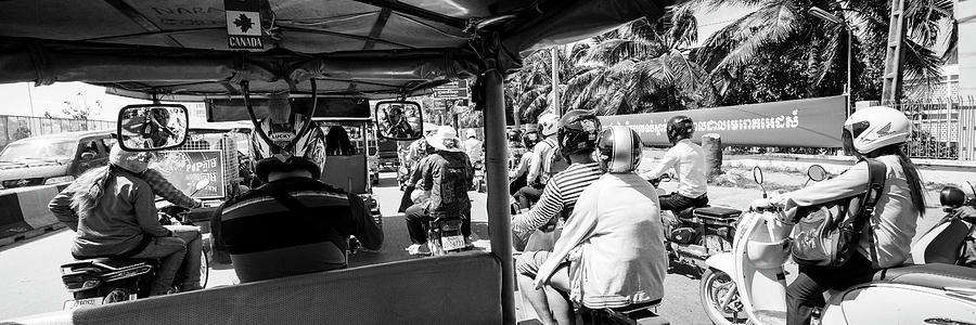 Siem Reap cambodia street motorbikes  Photograph by Sonny Ryse