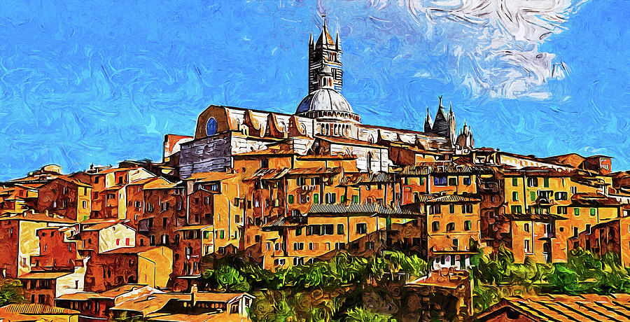 Siena, cityscape - 10 Painting by AM FineArtPrints