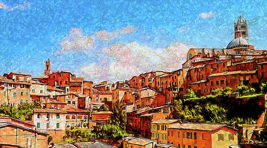 Siena, cityscape - 11 Painting by AM FineArtPrints