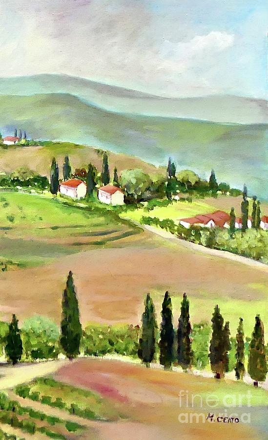 Siena Countryside Right View Painting by Mafalda Cento