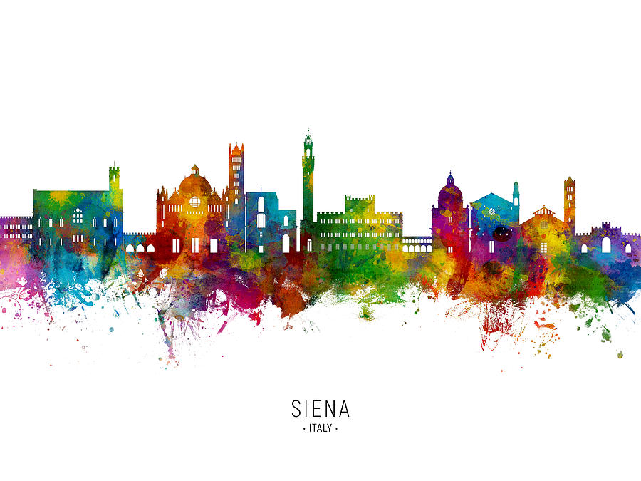 Siena Italy Skyline #61 Digital Art by Michael Tompsett