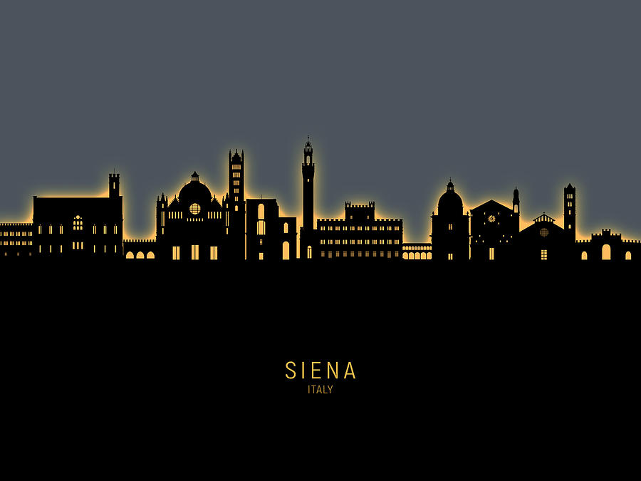 Siena Italy Skyline #74 Digital Art by Michael Tompsett