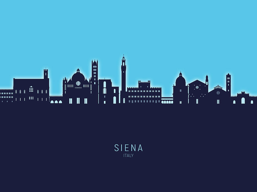 Siena Italy Skyline #77 Digital Art by Michael Tompsett