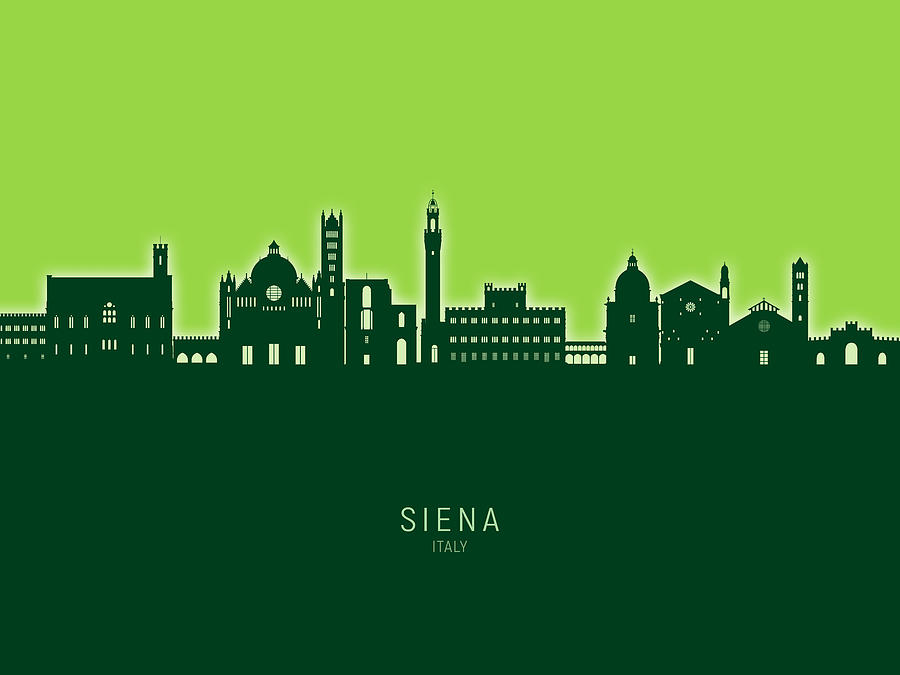 Siena Italy Skyline #78 Digital Art by Michael Tompsett
