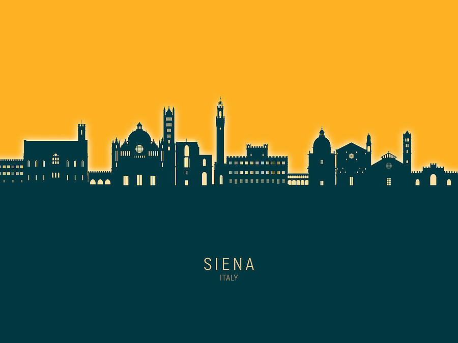 Siena Italy Skyline #81 Digital Art by Michael Tompsett