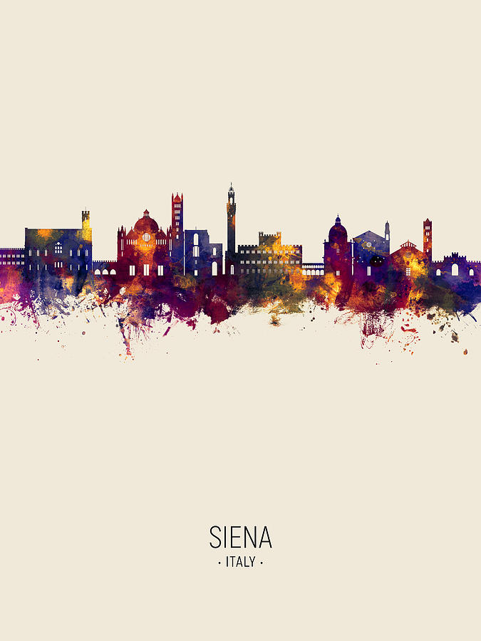 Siena Italy Skyline #84 Digital Art by Michael Tompsett