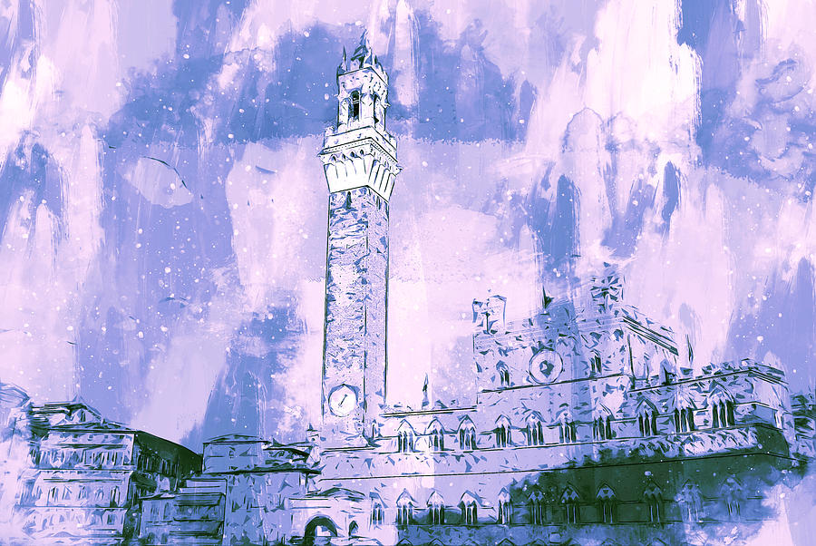 Siena, Piazza del Campo - 07 Painting by AM FineArtPrints