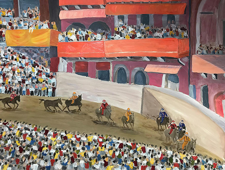 Sienna Races Painting by John Macarthur