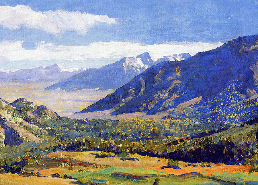 Mountain Painting - Maynard Dixon - Sierra Nevada from the Desert by Jon Baran