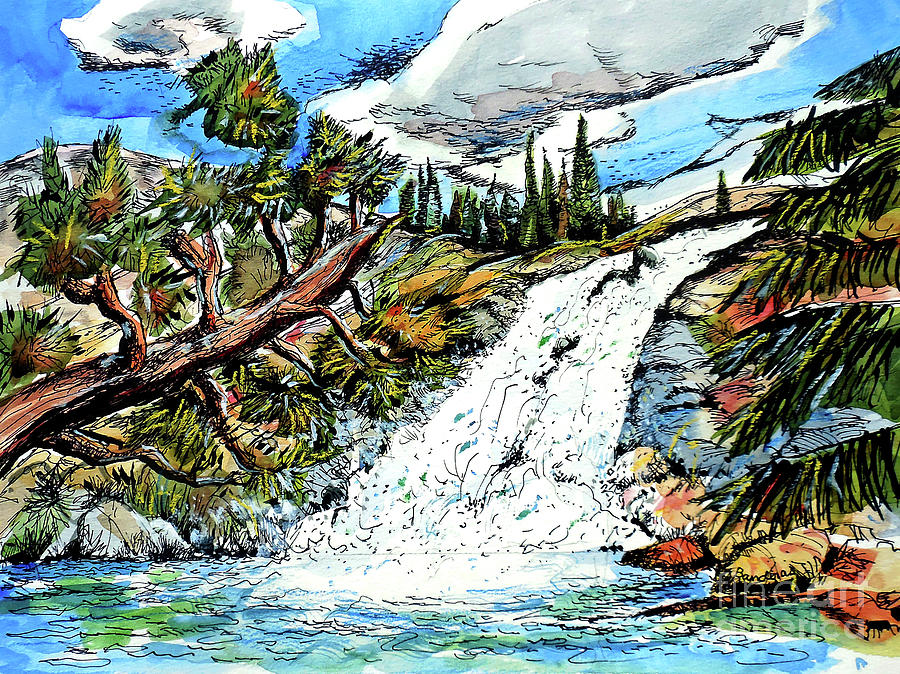 Sierra Snow Melt Painting by Terry Banderas