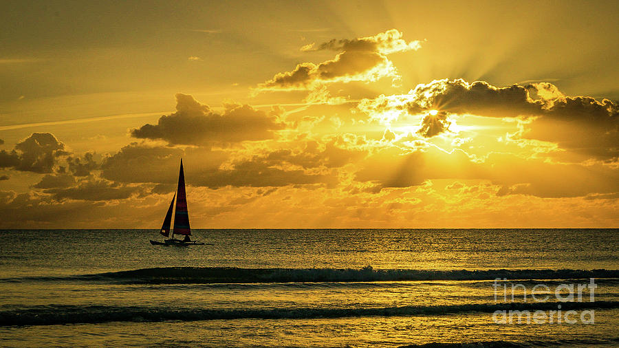 Sunset Photograph - Siesta Key Sunset Sail by Lynne Pedlar