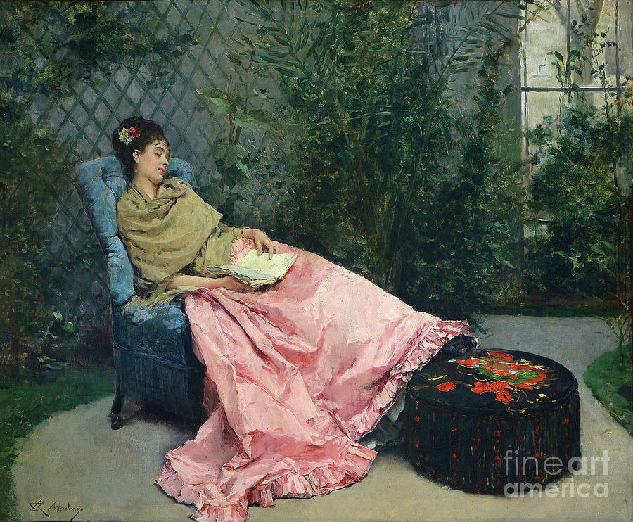 Siesta - Spanish woman napping Painting by Sad Hill - Bizarre Los ...