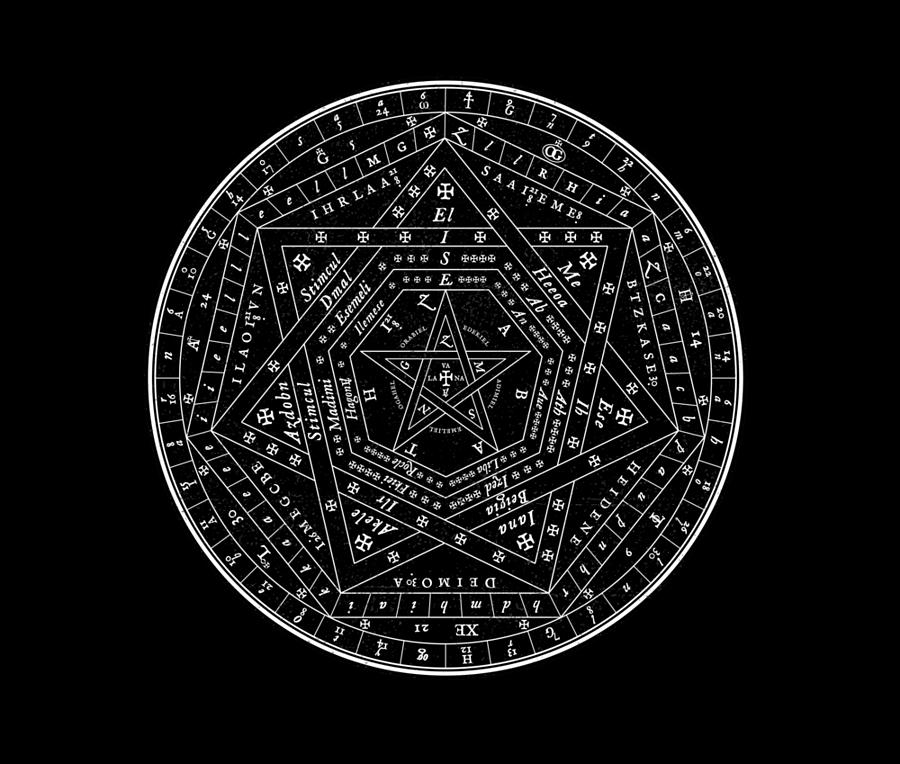 Sigillum Dei Aemeth Occult Pagan Sigil yellow Tapestry - Textile by ...