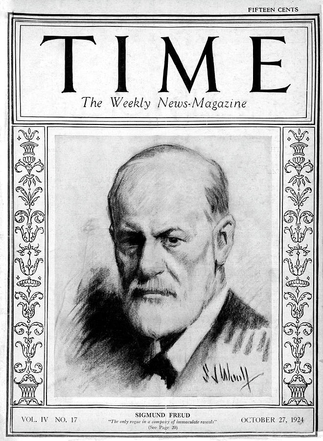Sigmund Freud - 1924 Photograph by Illustration cr S J Woolf