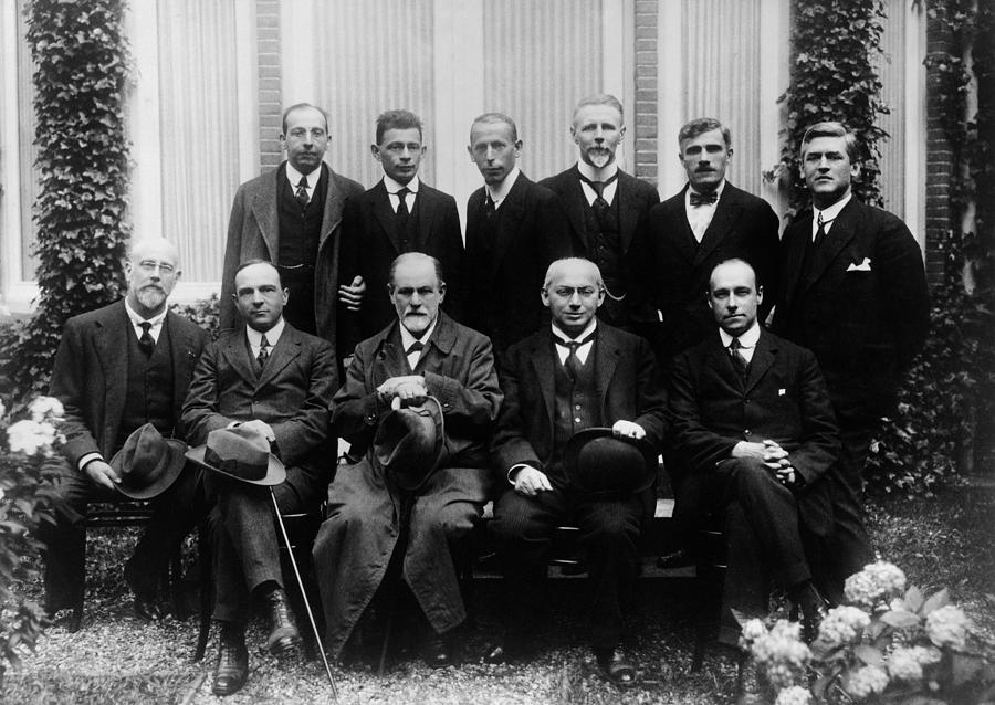 Sigmund Freud And Colleagues - Congress At The Hague - 1920 Photograph by War Is Hell Store