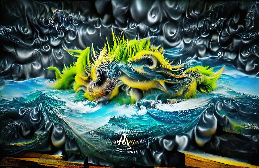 Sigmund the Sea Monster Digital Art by Skip Hunt