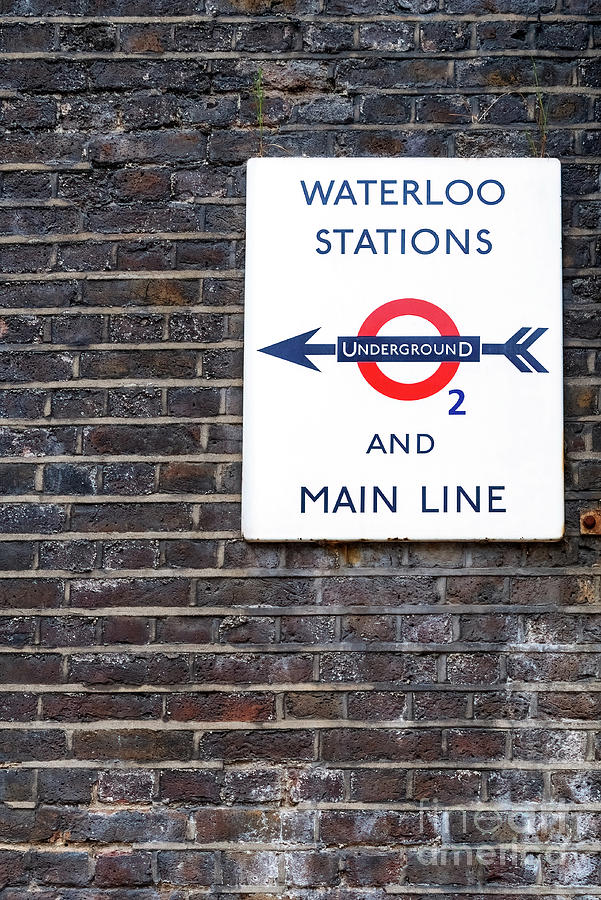 Sign for London Waterloo station, main Photograph by Jane Rix