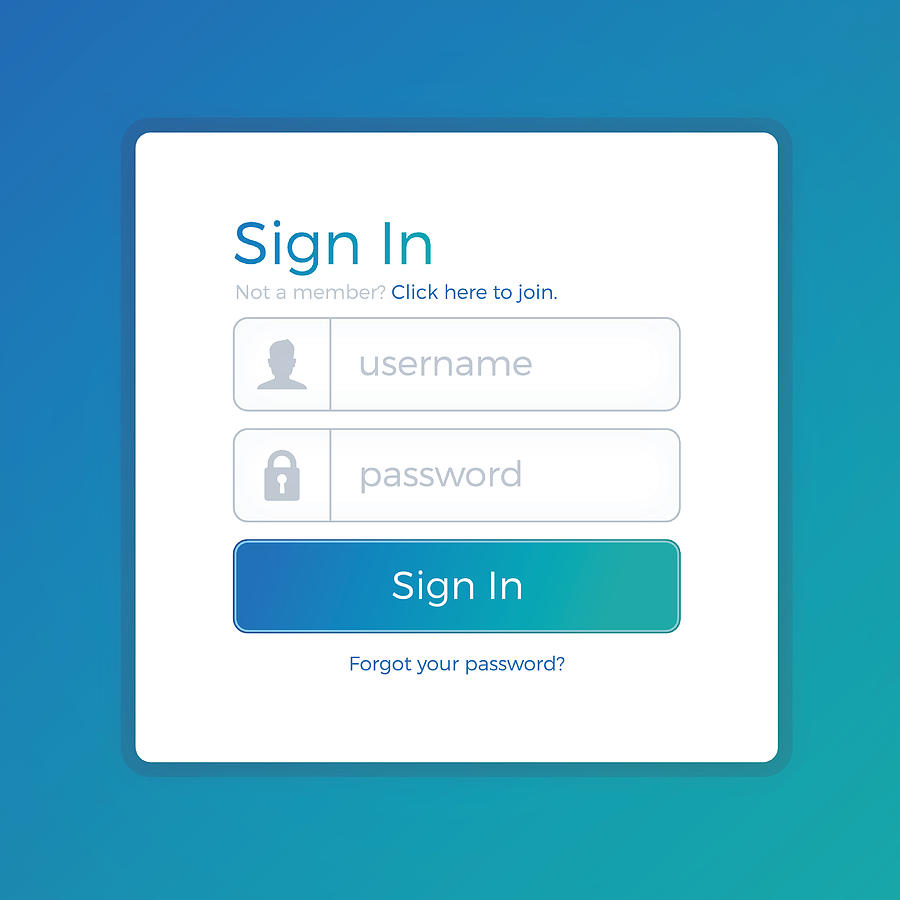 Sign in or Login Website Page Drawing by Filo