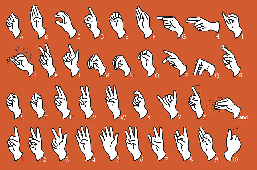 Sign Language - Communication Drawing by KeithBishop