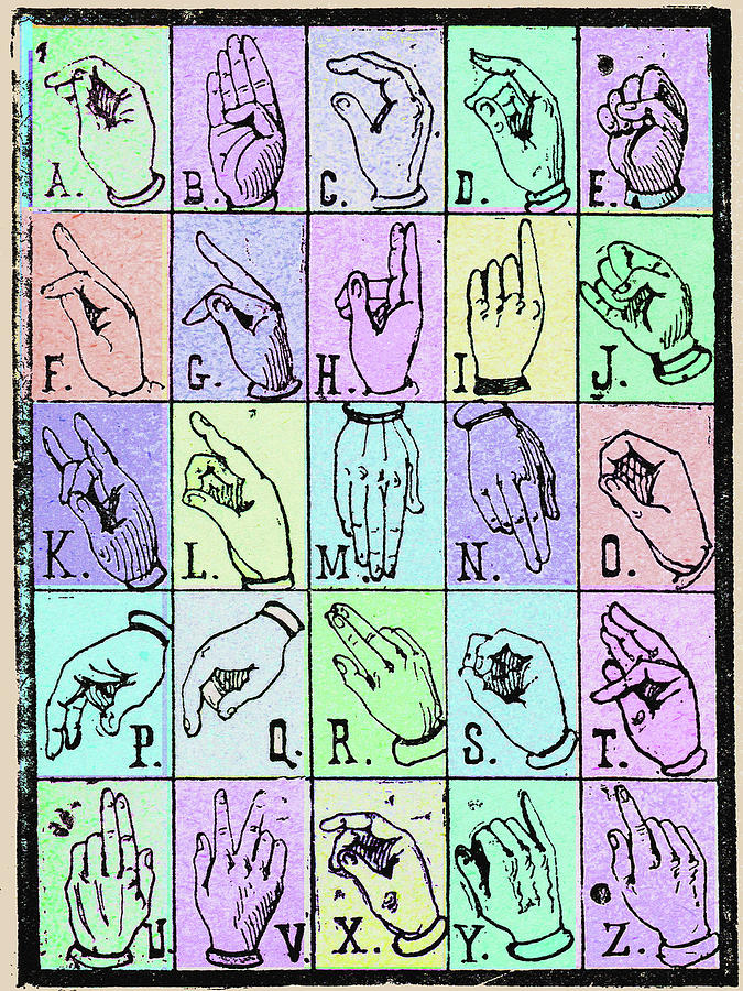 Sign Language Hearing Impaired Painting by Tony Rubino