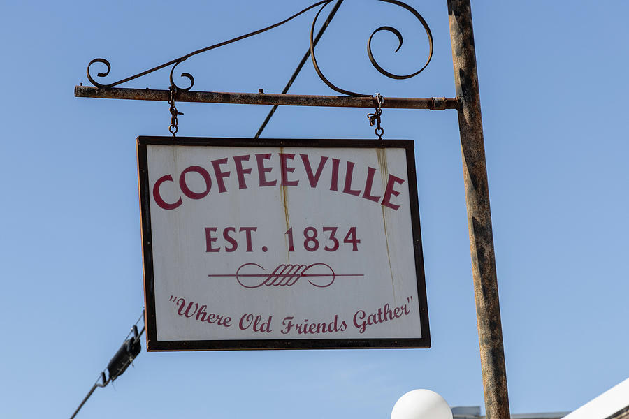 Sign of Coffeeville Miss set 1834 Photograph by John McGraw
