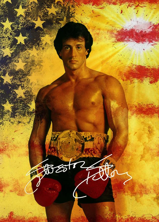 signature flag usa National Day Michael Sylvester Gardenzio Stallone ...