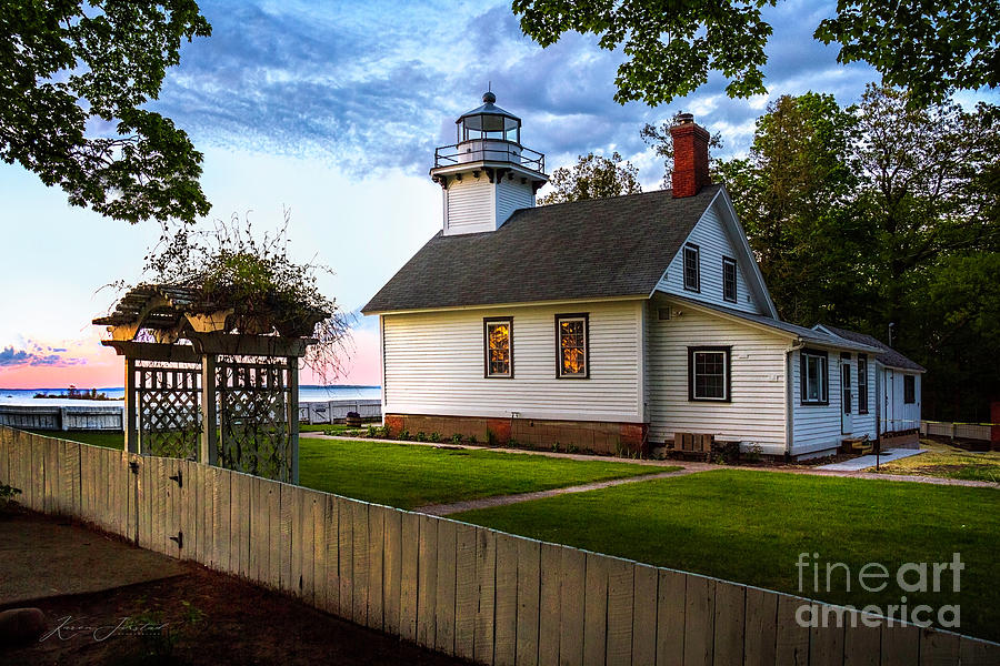 Old Mission Lighthouse with Signature Photograph by Karen Jorstad