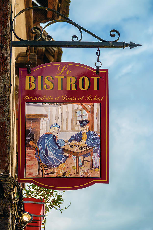 Signboard of a bistro Photograph by Ed Francissen - Fine Art America