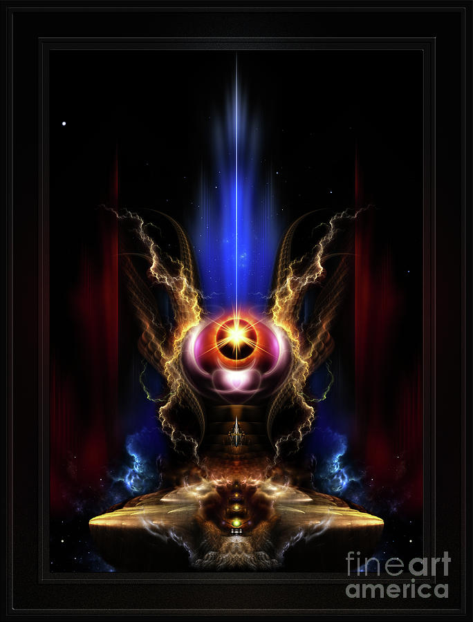 Signet Orb Fantasy Fractal Spacescape Art by Xzendor7 Digital Art by Rolando Burbon
