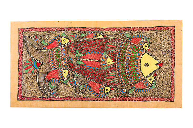 Significance Of Fish In Mithila Culture Painting by My Mithila - Fine ...