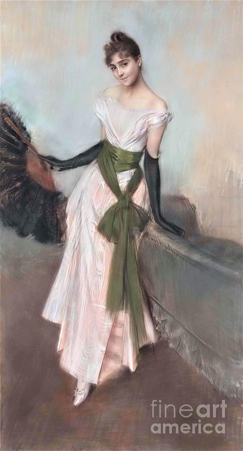 Signorina Concha de Ossa, by Giovanni Boldini Painting by Thea Recuerdo