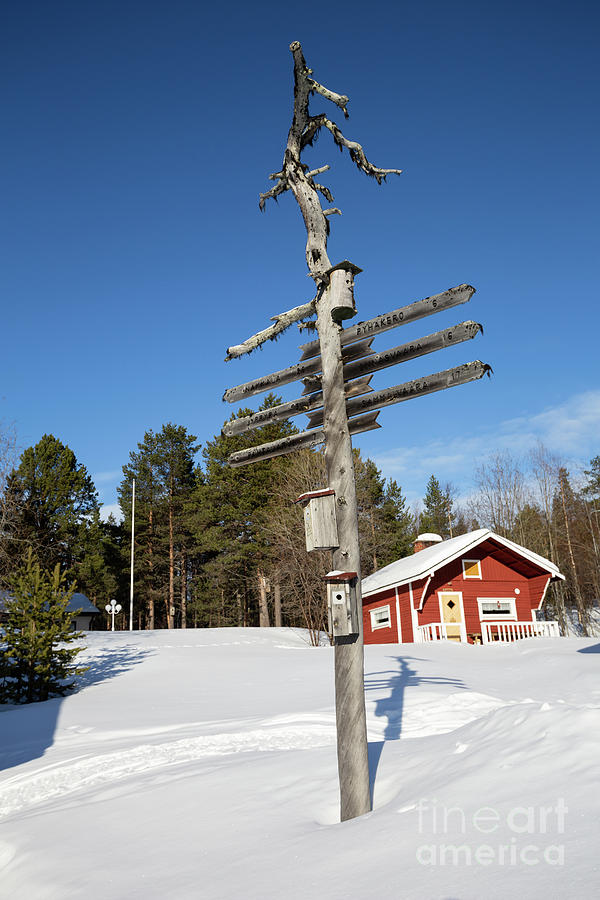 Winter Photograph - Signpost by Eva Lechner